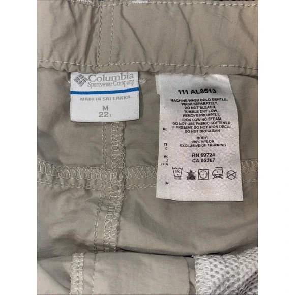 Colombia Chino Pants Size M22 Brown Omni Shade Lightweight - Picture 9 of 13